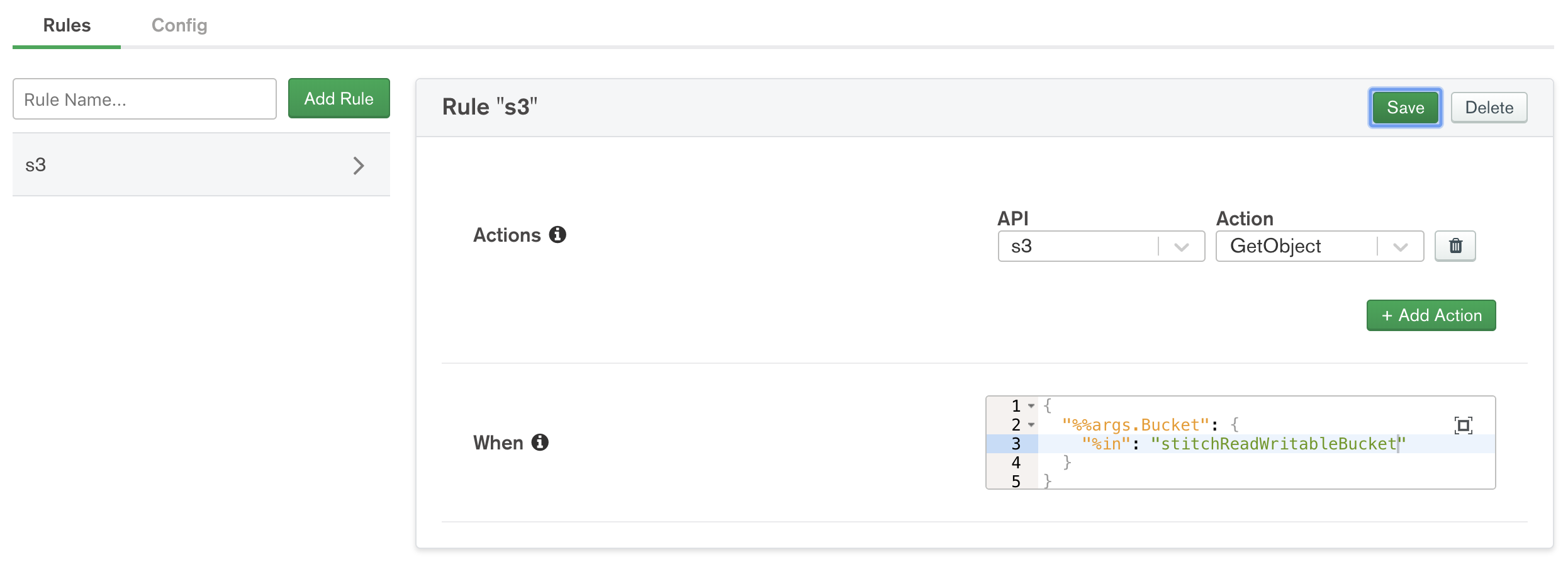 AWS S3 rule