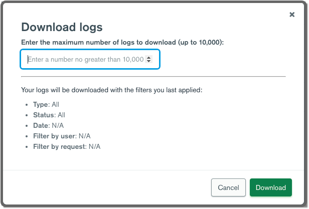 Download Logs in the App Services UI