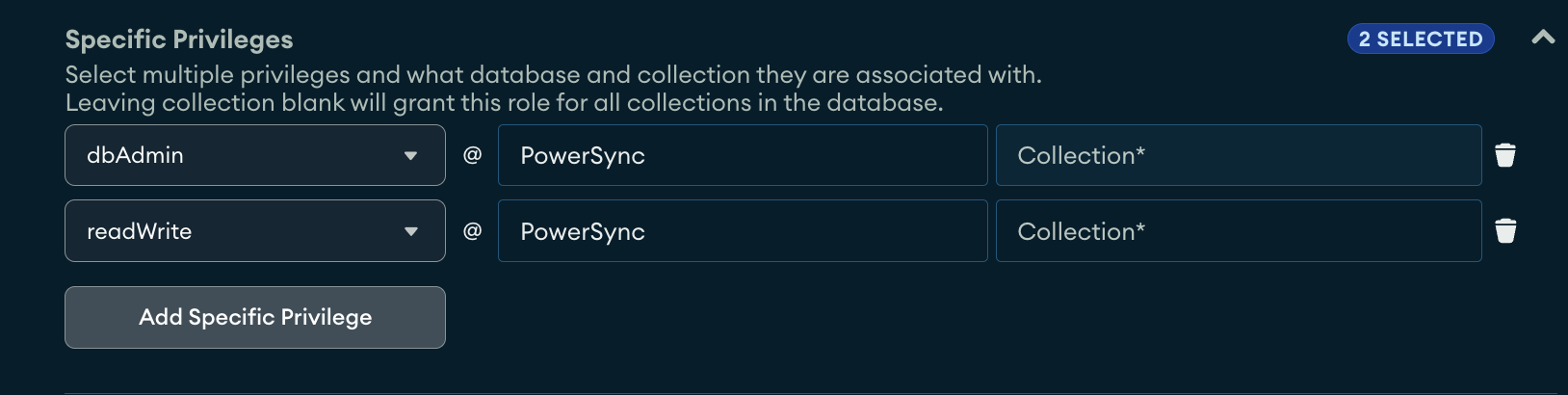 Screenshot of the UI