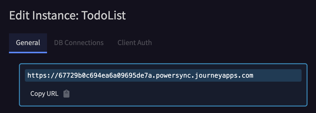 Screenshot of the UI